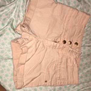 pink high wasted shorts